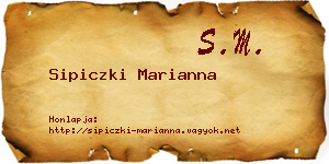 Sipiczki Marianna névjegykártya